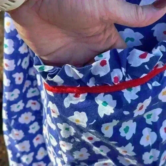 Vintage Floral Blue Dress - Picture 4 of 8